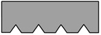 Flat V notch (triangular notch)